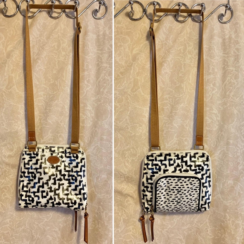 NWOT Fossil Coated Canvas Crossbody Purse - Picture 5 of 13